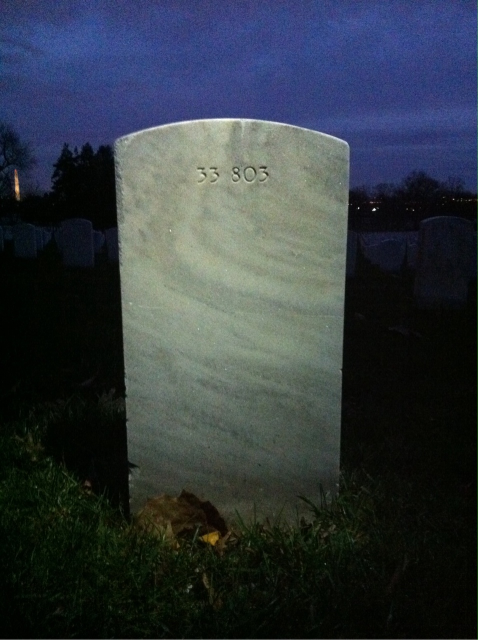 Back of headstone — Anna Bandlow