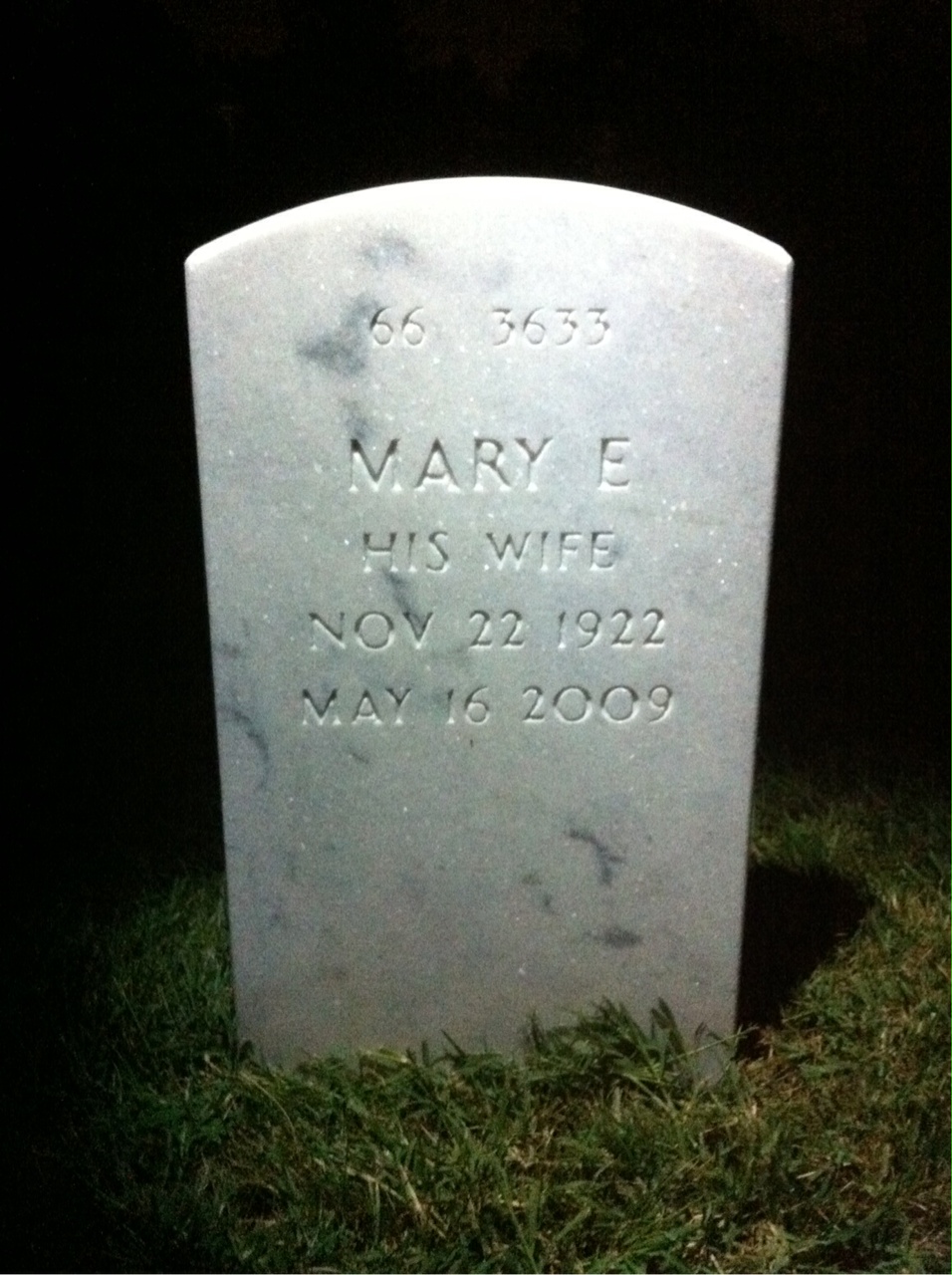 Back of headstone — Ray Clawson