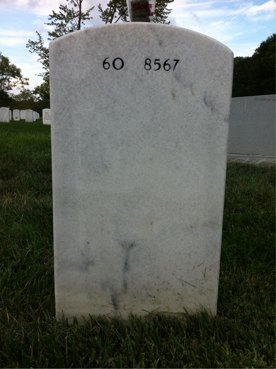 Back of headstone — Nathan Hardy