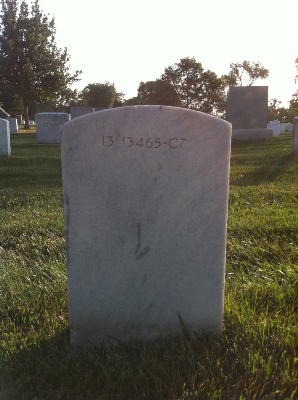 Back of headstone — Mabel Atwood