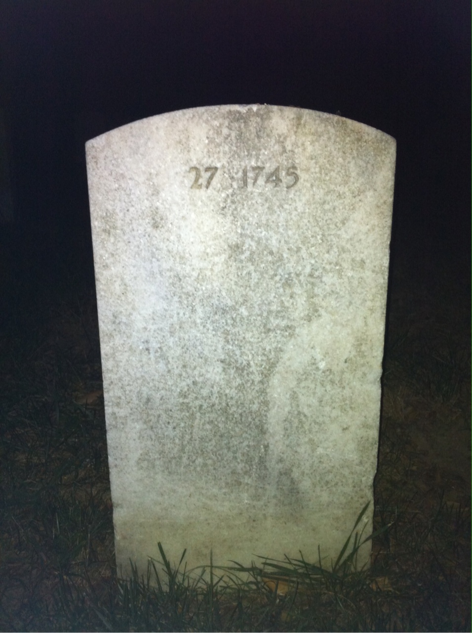 Back of headstone — Balford Barrett