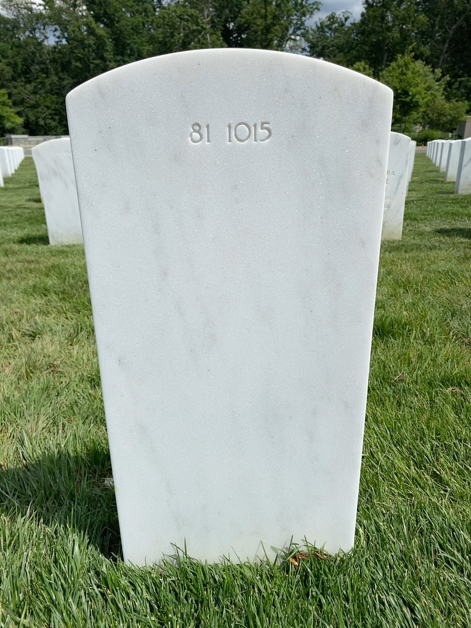 Back of headstone — Warren E Phipps