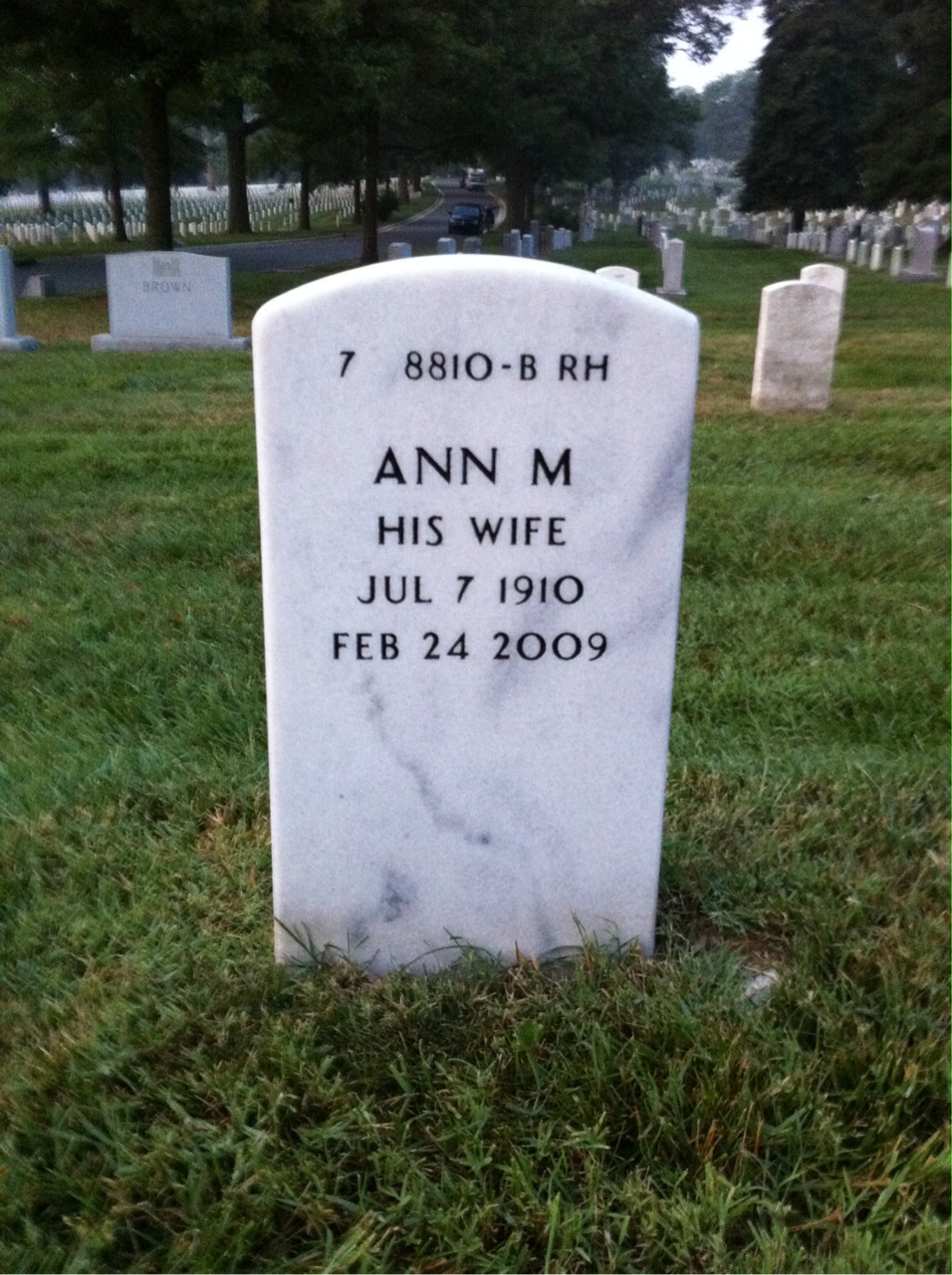 Back of headstone — Hyman Bashein