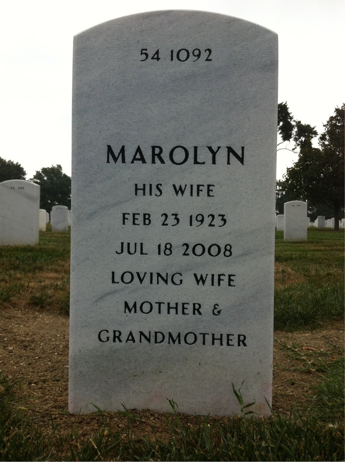 Back of headstone — Lewis Bradley