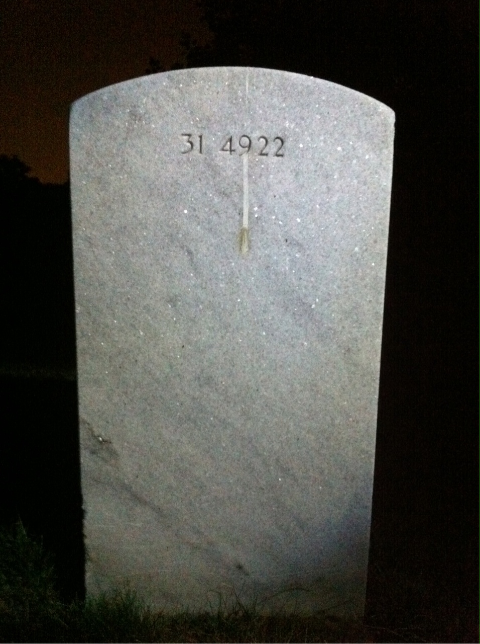 Back of headstone — Ethel Myers