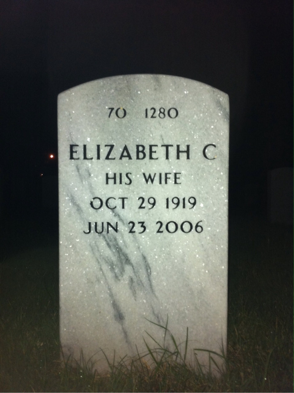 Back of headstone — Robert Allard