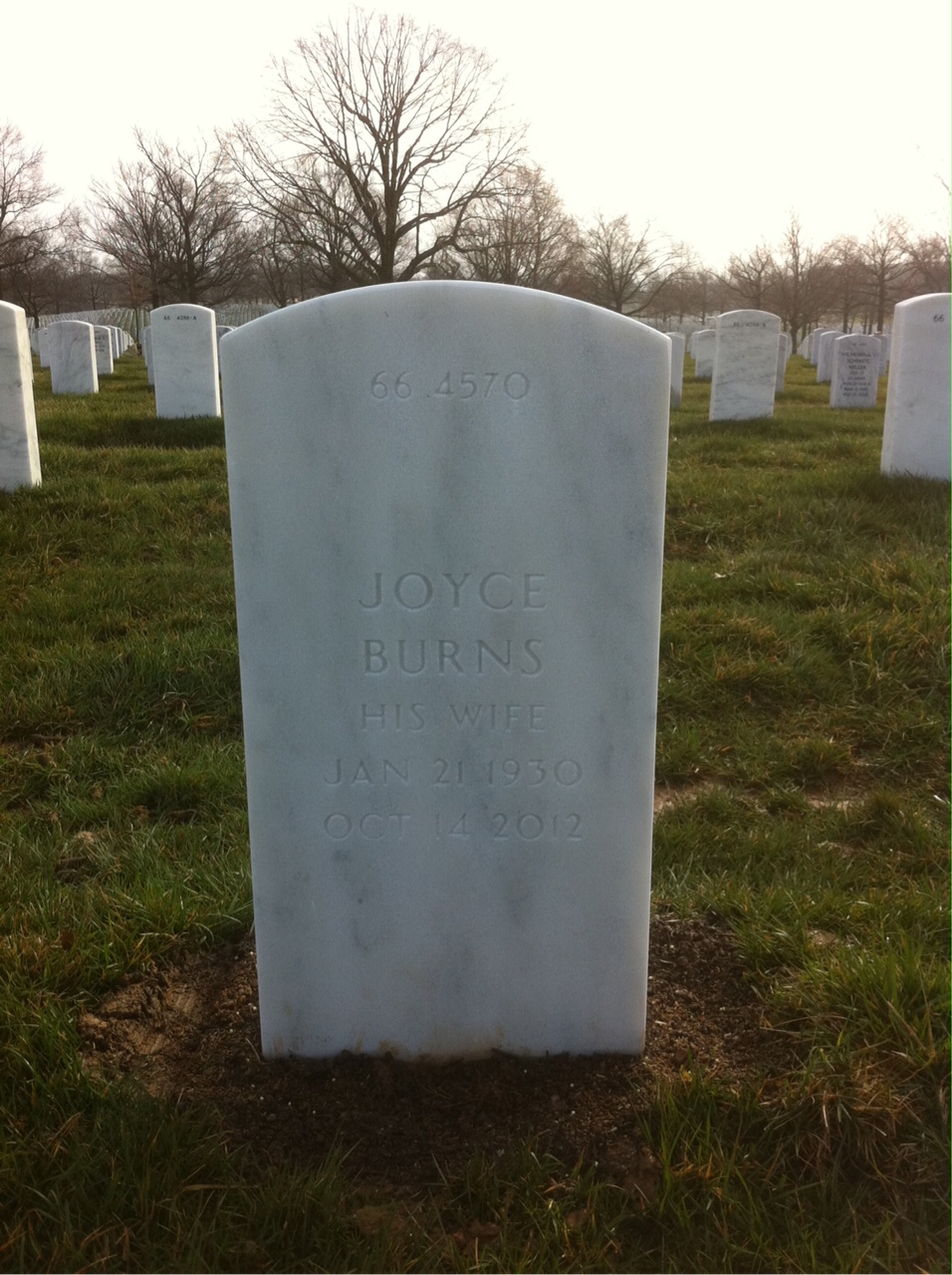 Back of headstone — William Powell