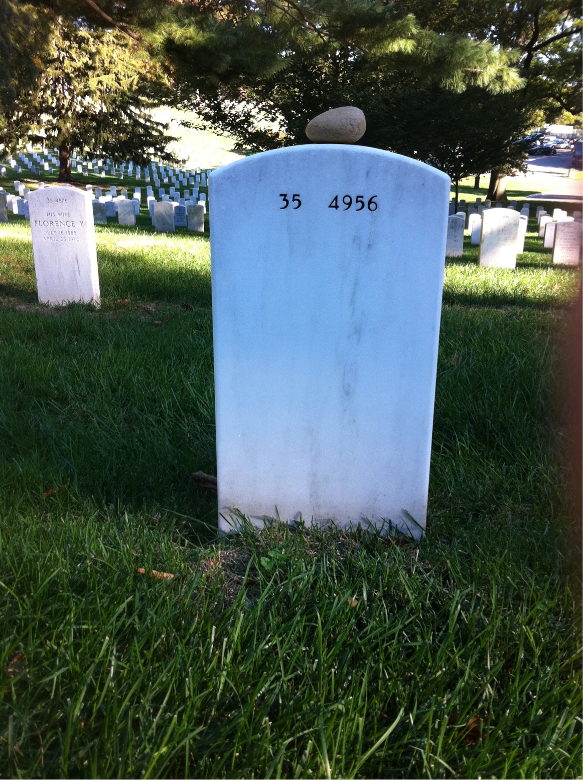 Back of headstone — William Miller