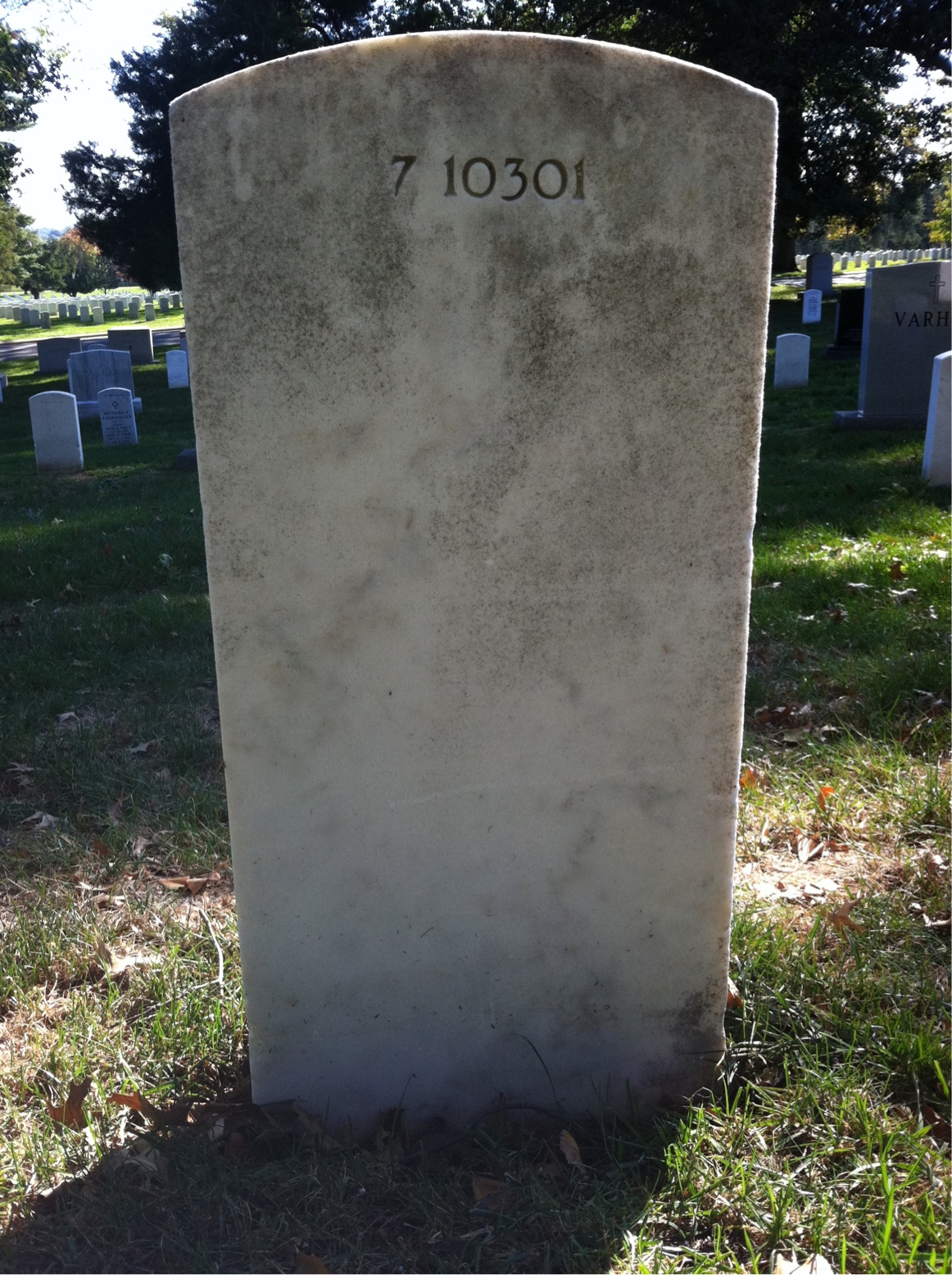 Back of headstone — Byron Allred