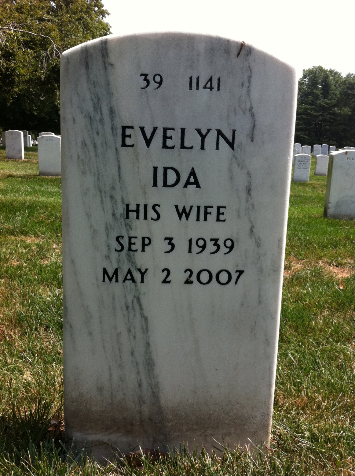 Back of headstone — Frederick Burge