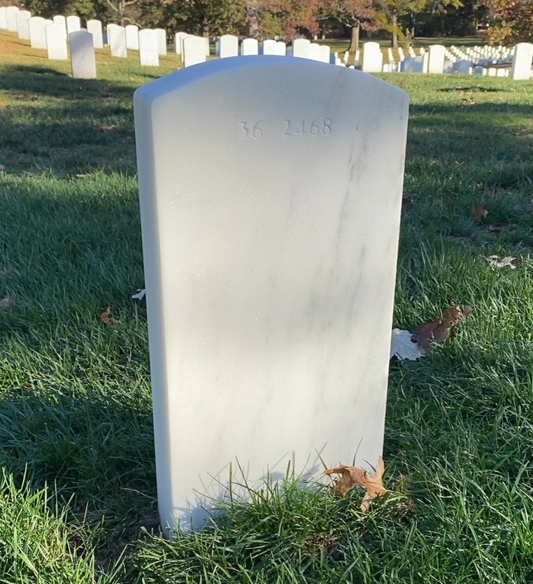 Back of headstone — Joe Montgomery