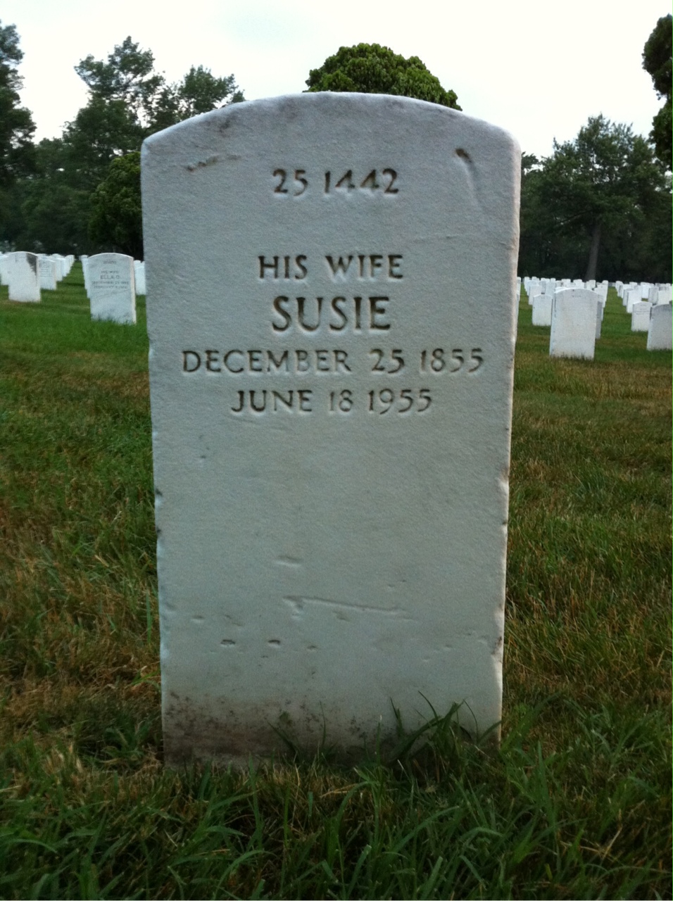 Back of headstone — John Middleton