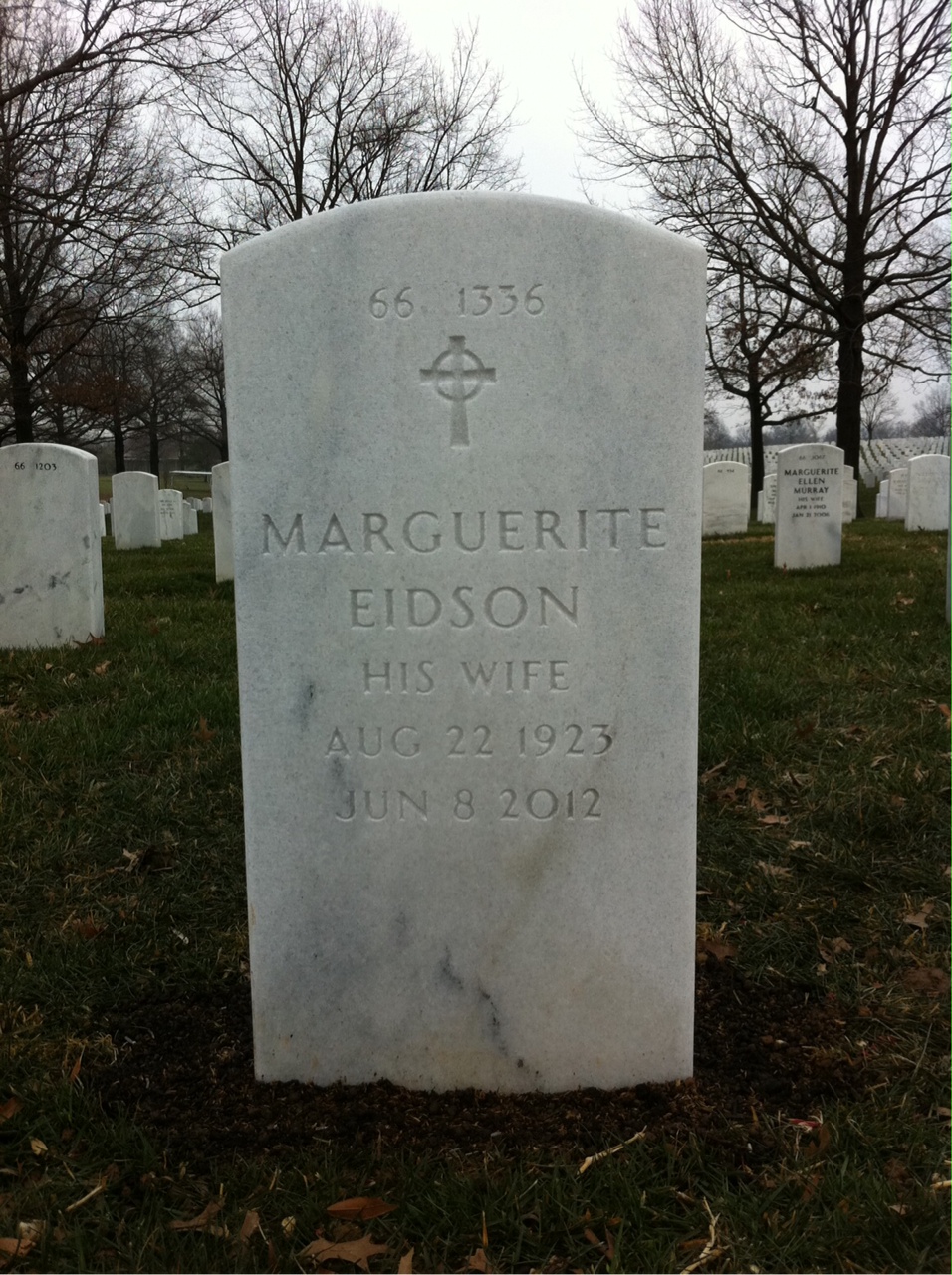 Back of headstone — Willard Miller