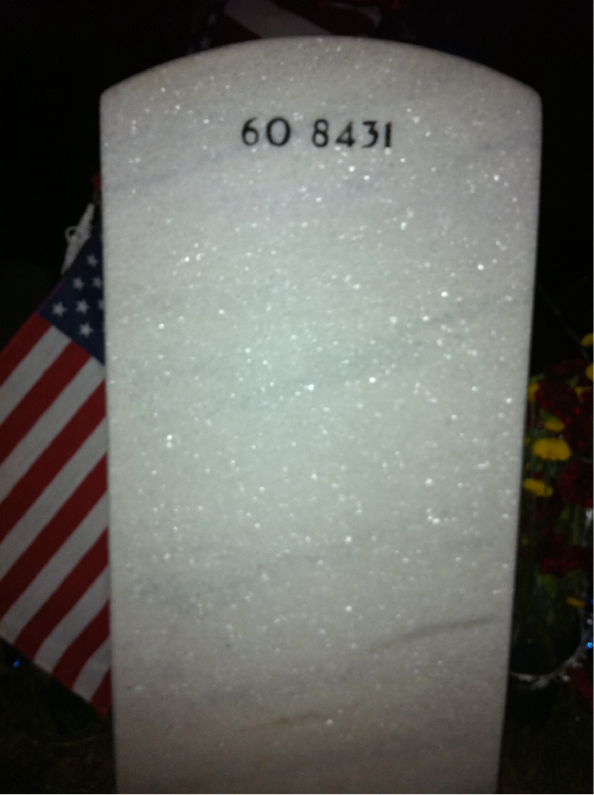Back of headstone — Eric Herzberg