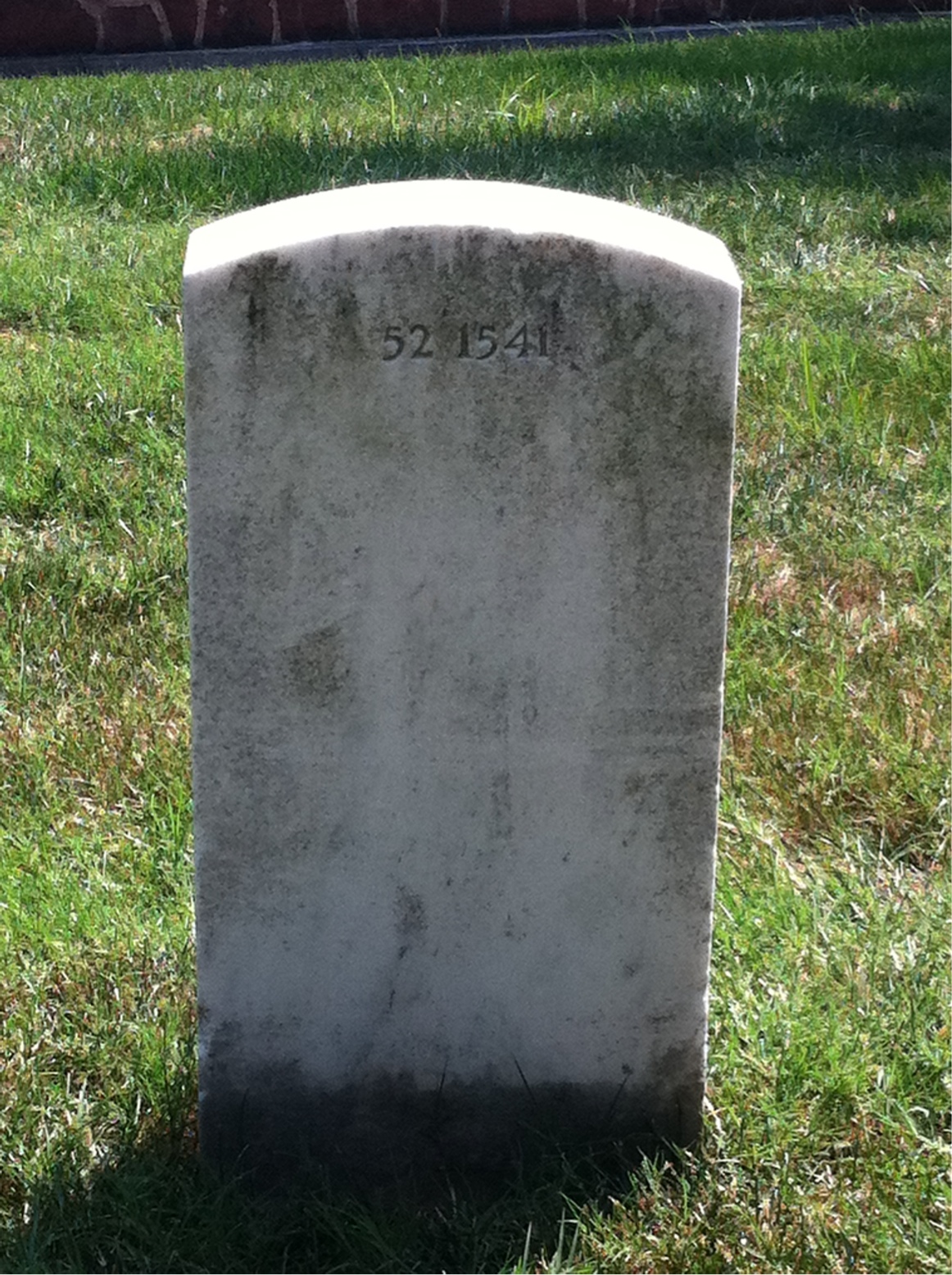 Back of headstone — John Mulvihill