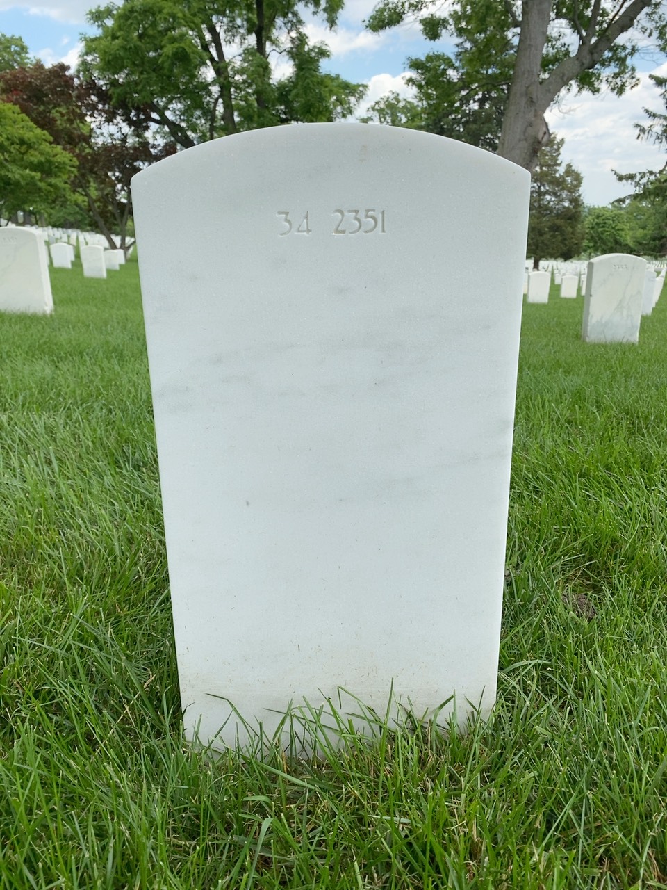 Back of headstone — Fred Babb