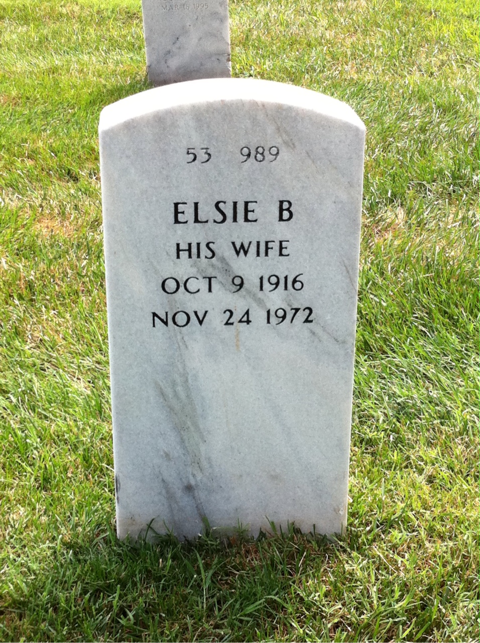 Back of headstone — Howard Maccord