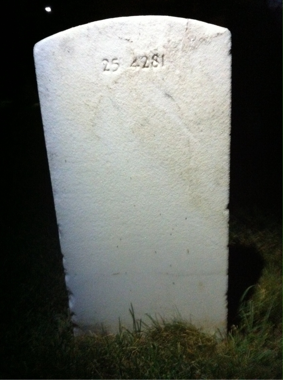Back of headstone — Joseph Baginski