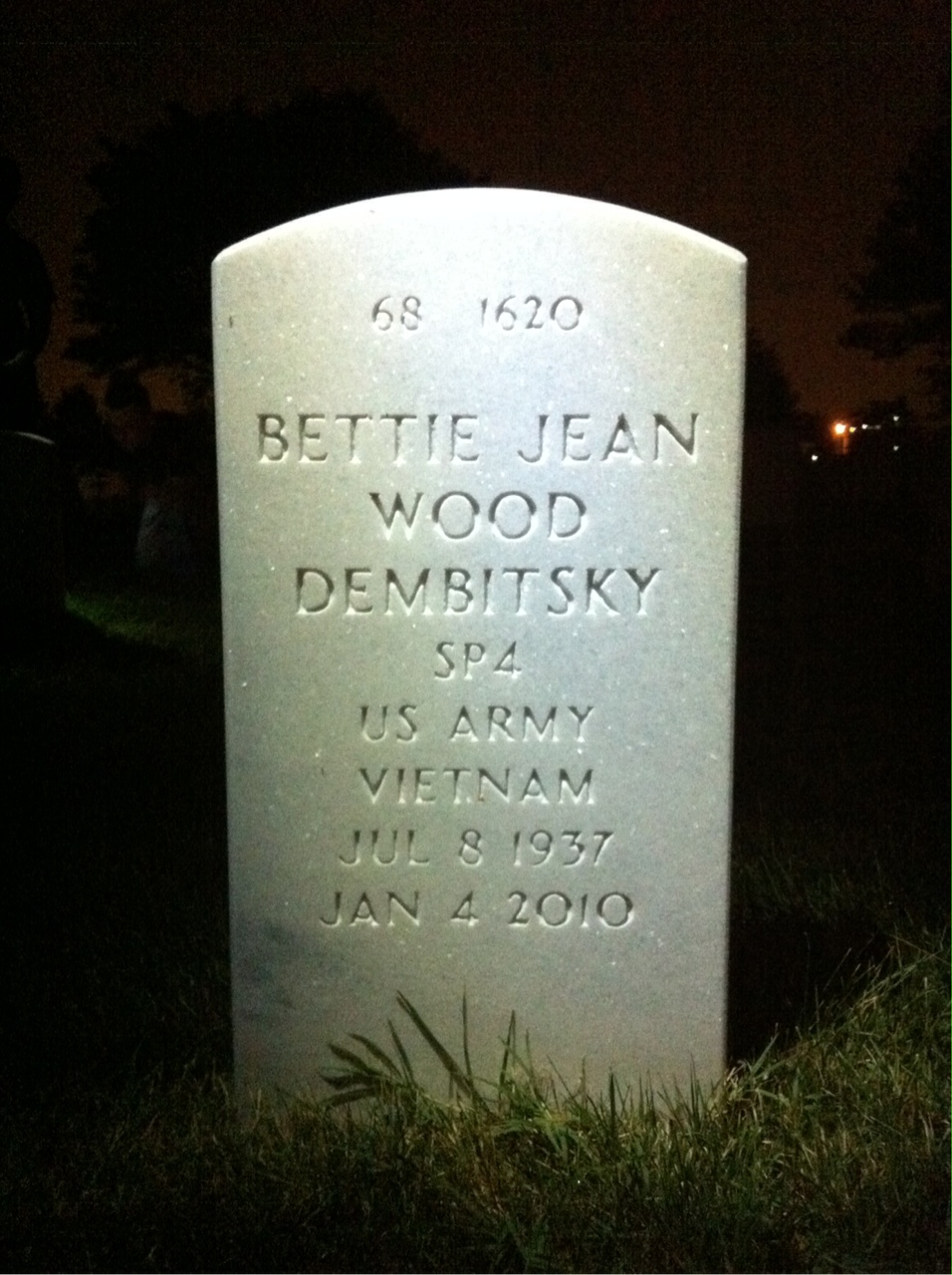 Back of headstone — Wasel Dembitsky