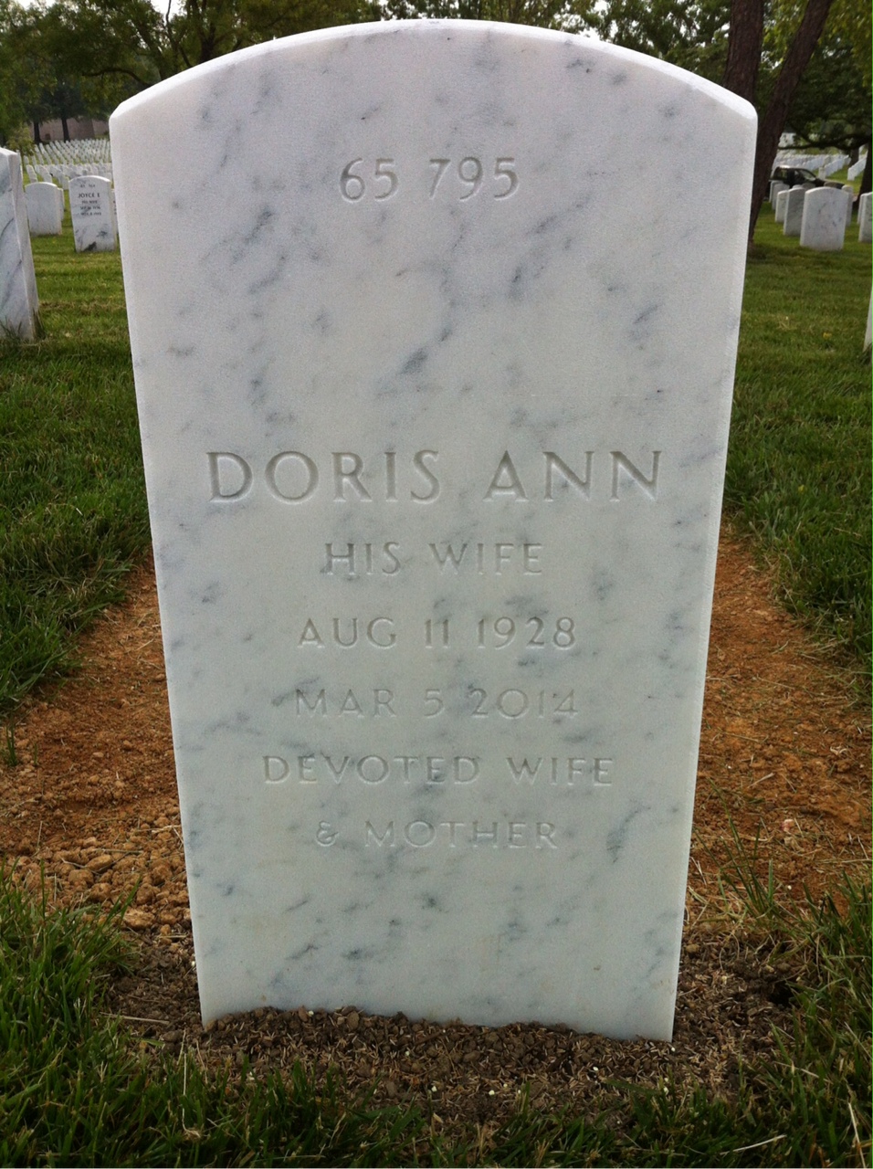 Back of headstone — James Allan