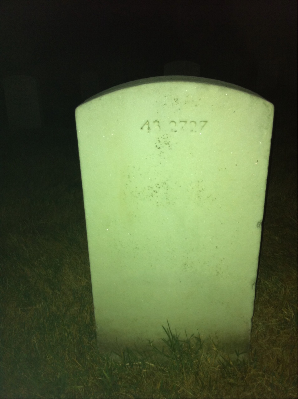 Back of headstone — Frederick Baltz