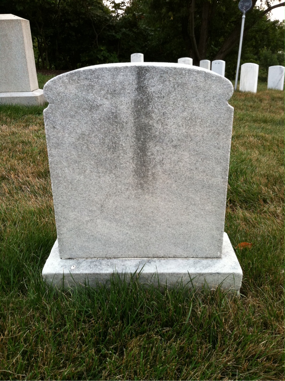 Back of headstone — Edwin Atkinson