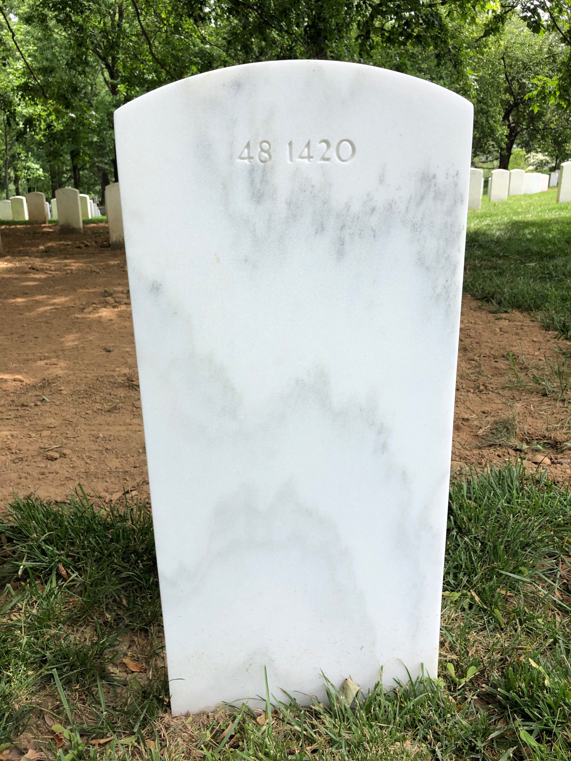 Back of headstone — Thomas Bakke