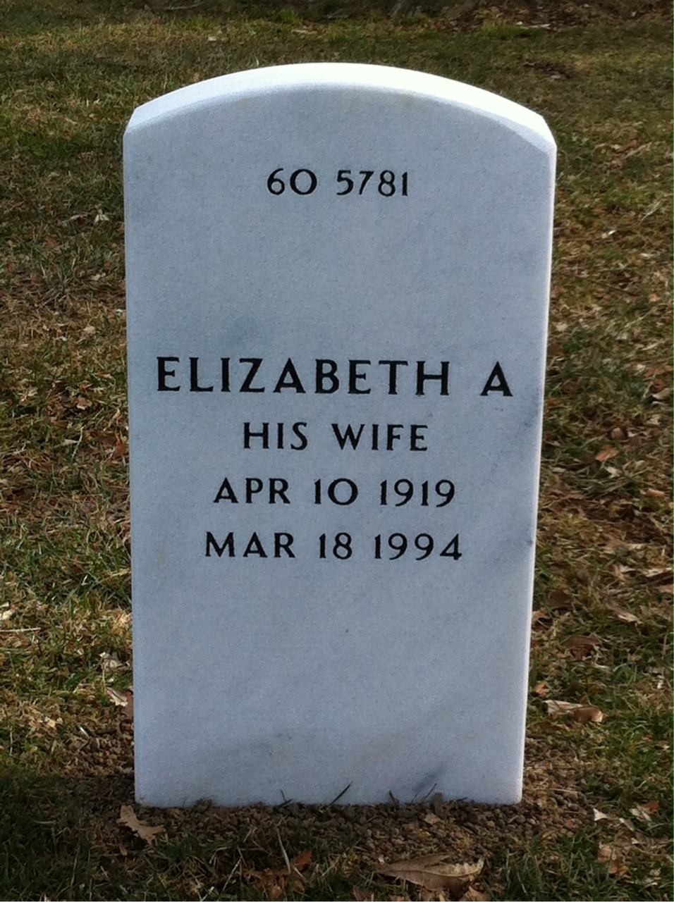 Back of headstone — Daniel Fleming