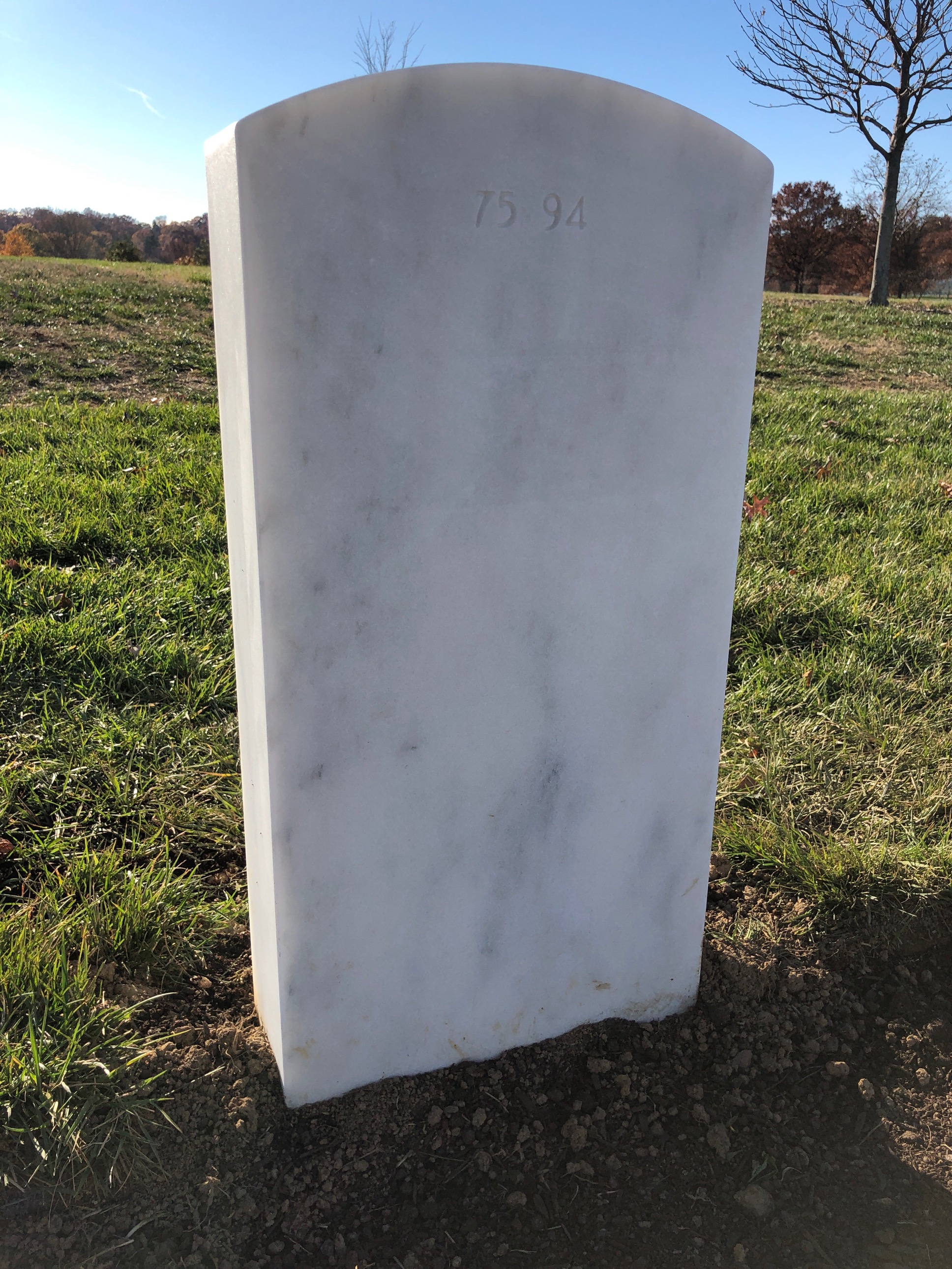 Back of headstone — Vincent Thomas Wnoroski