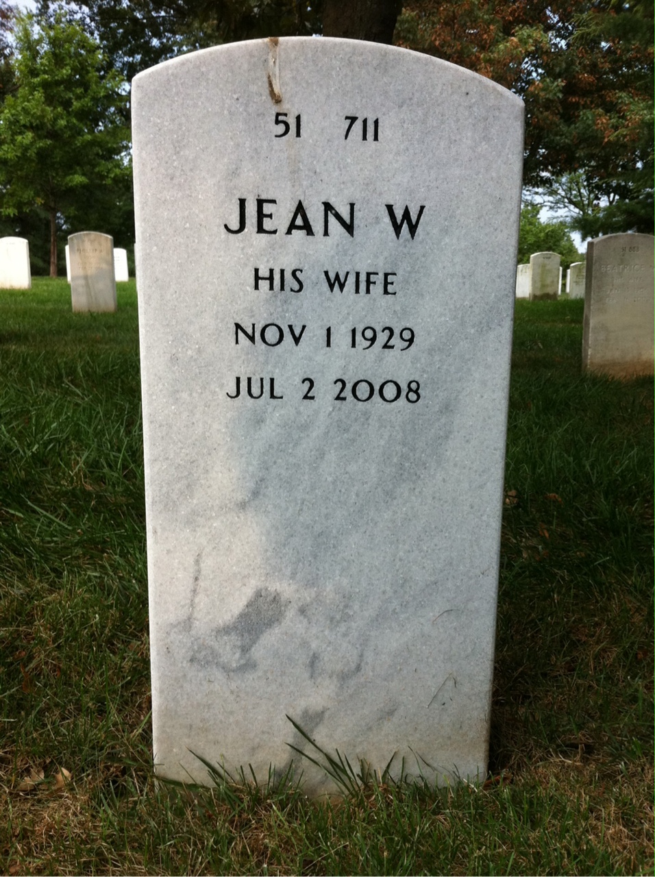 Back of headstone — Leonard Trager