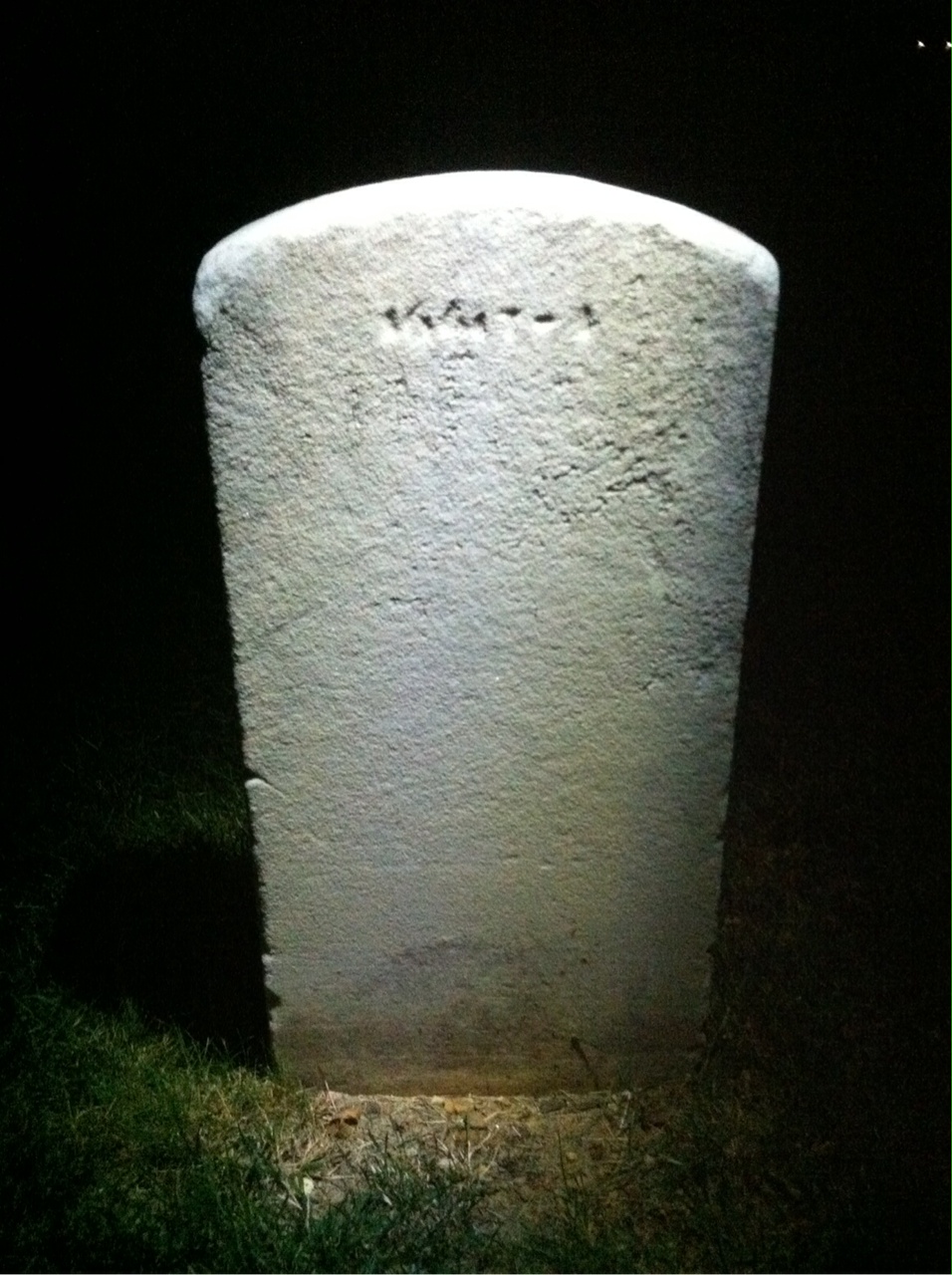 Back of headstone — John Cunningham