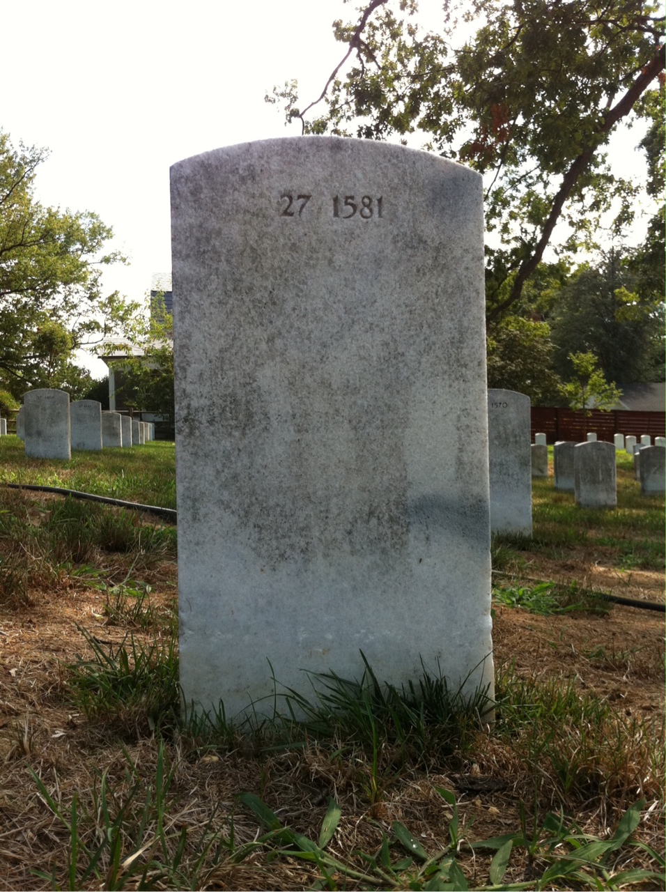 Back of headstone — Richard Moore