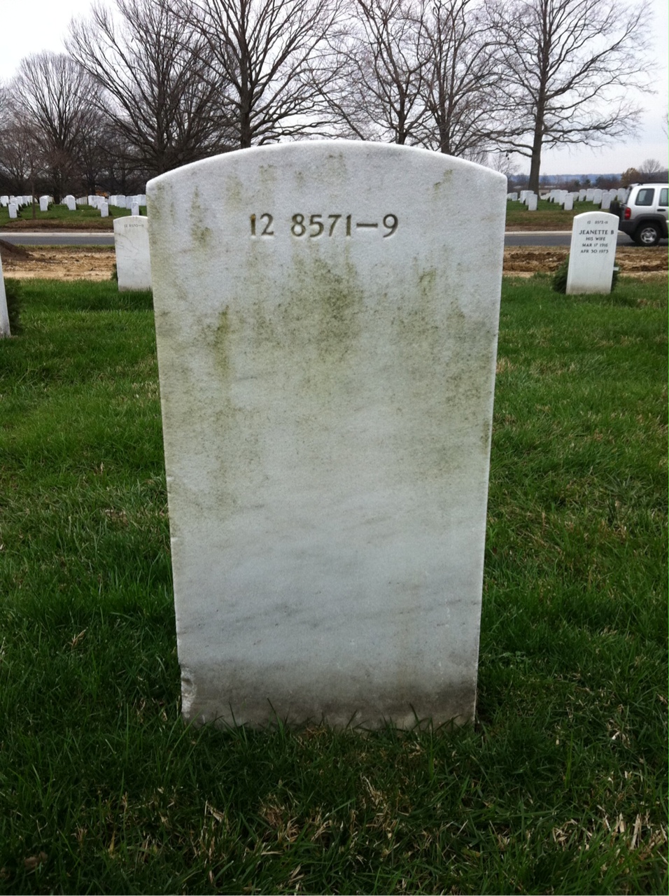 Back of headstone — George Minemyer