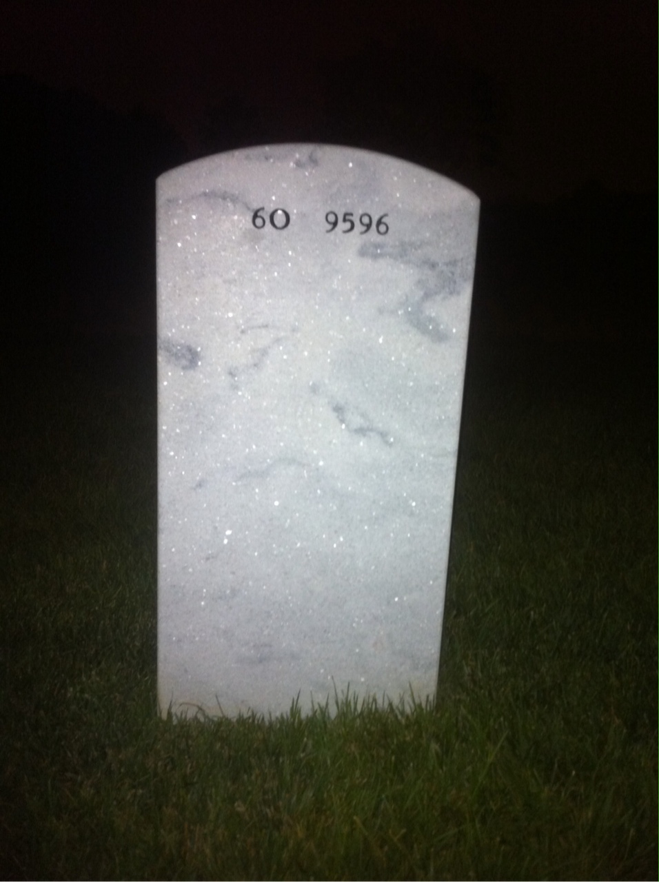 Back of headstone — Derek Allen Wyatt