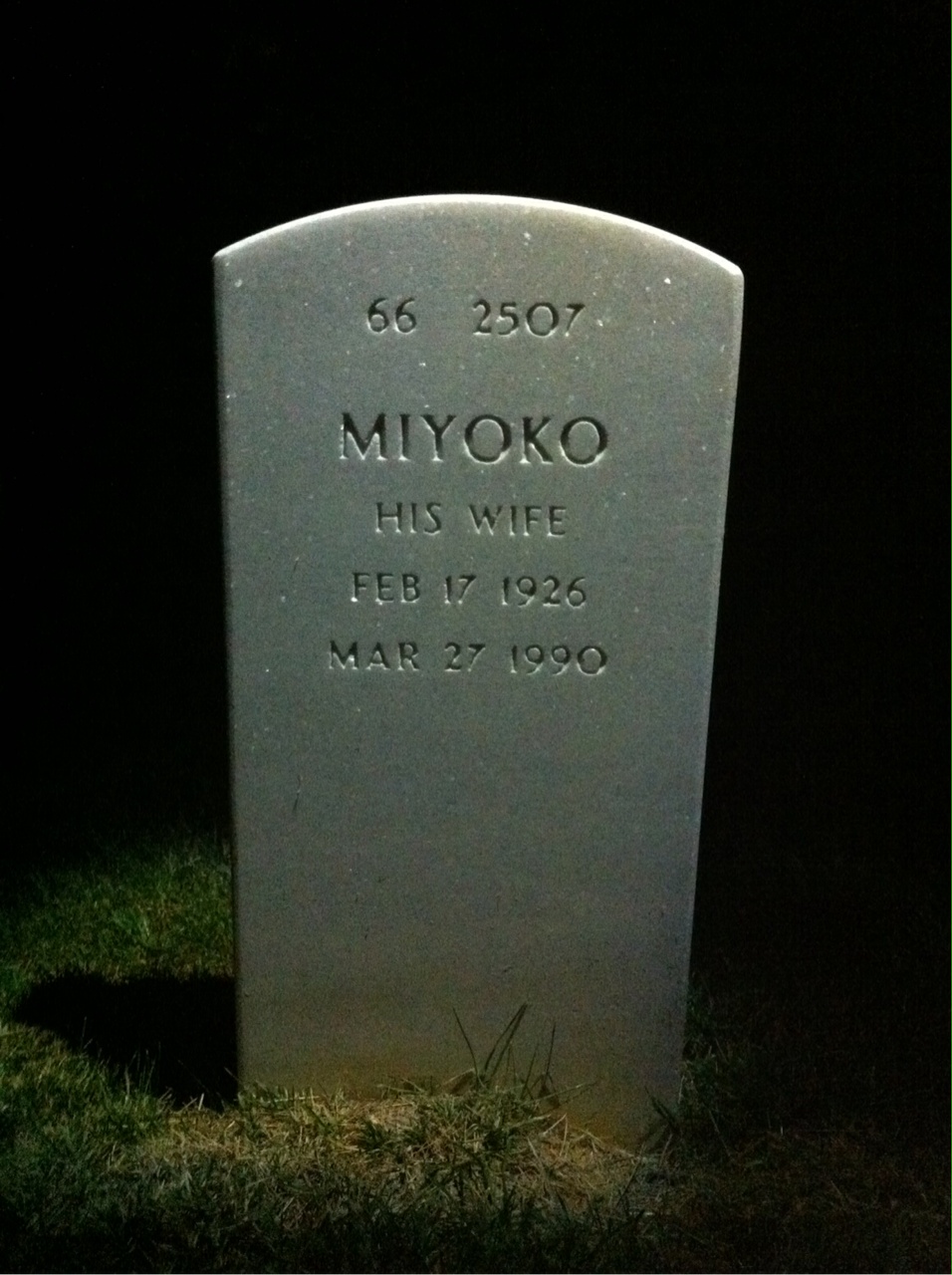 Back of headstone — James Hamilton