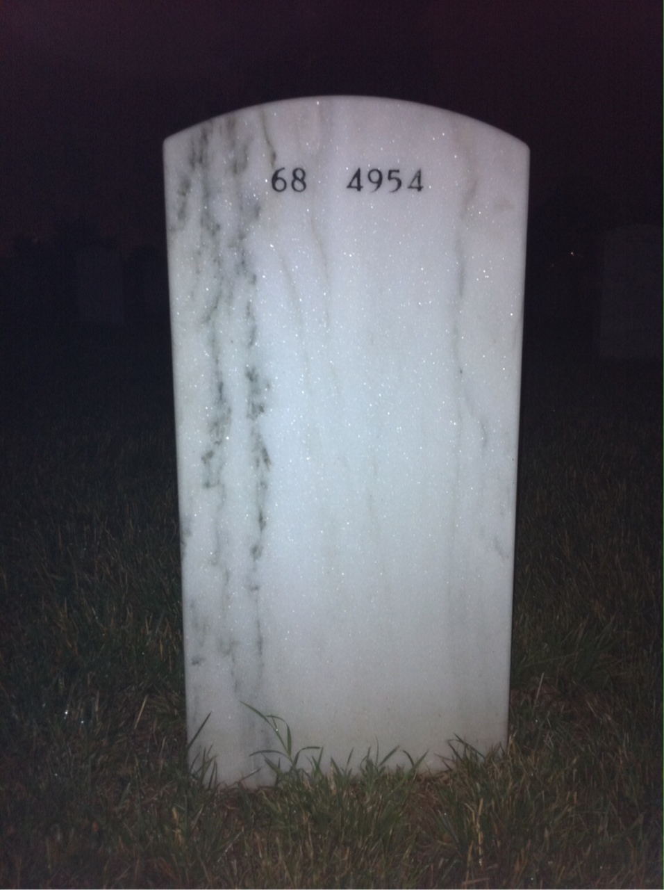Back of headstone — Henry Watts