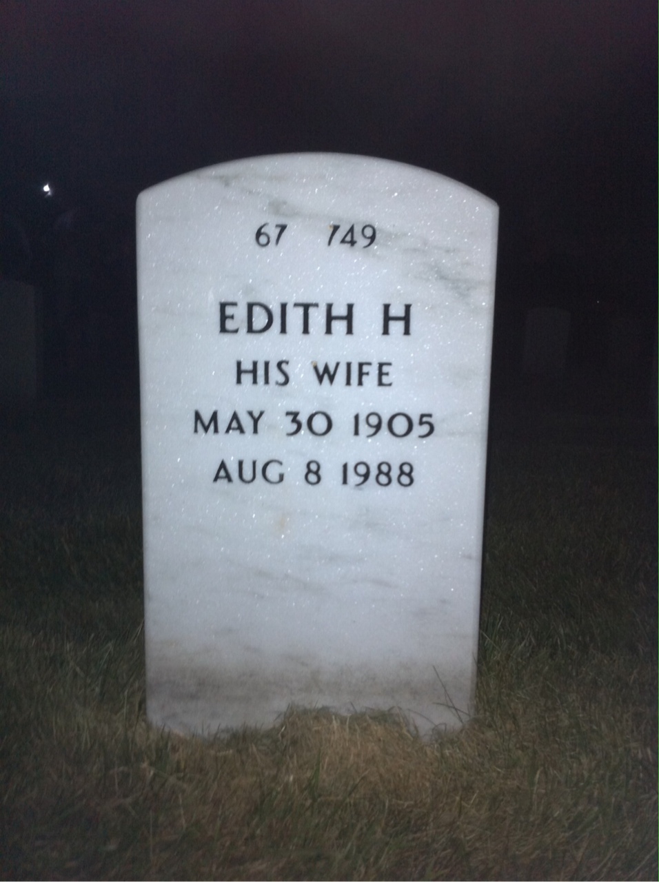 Back of headstone — Robert Brown