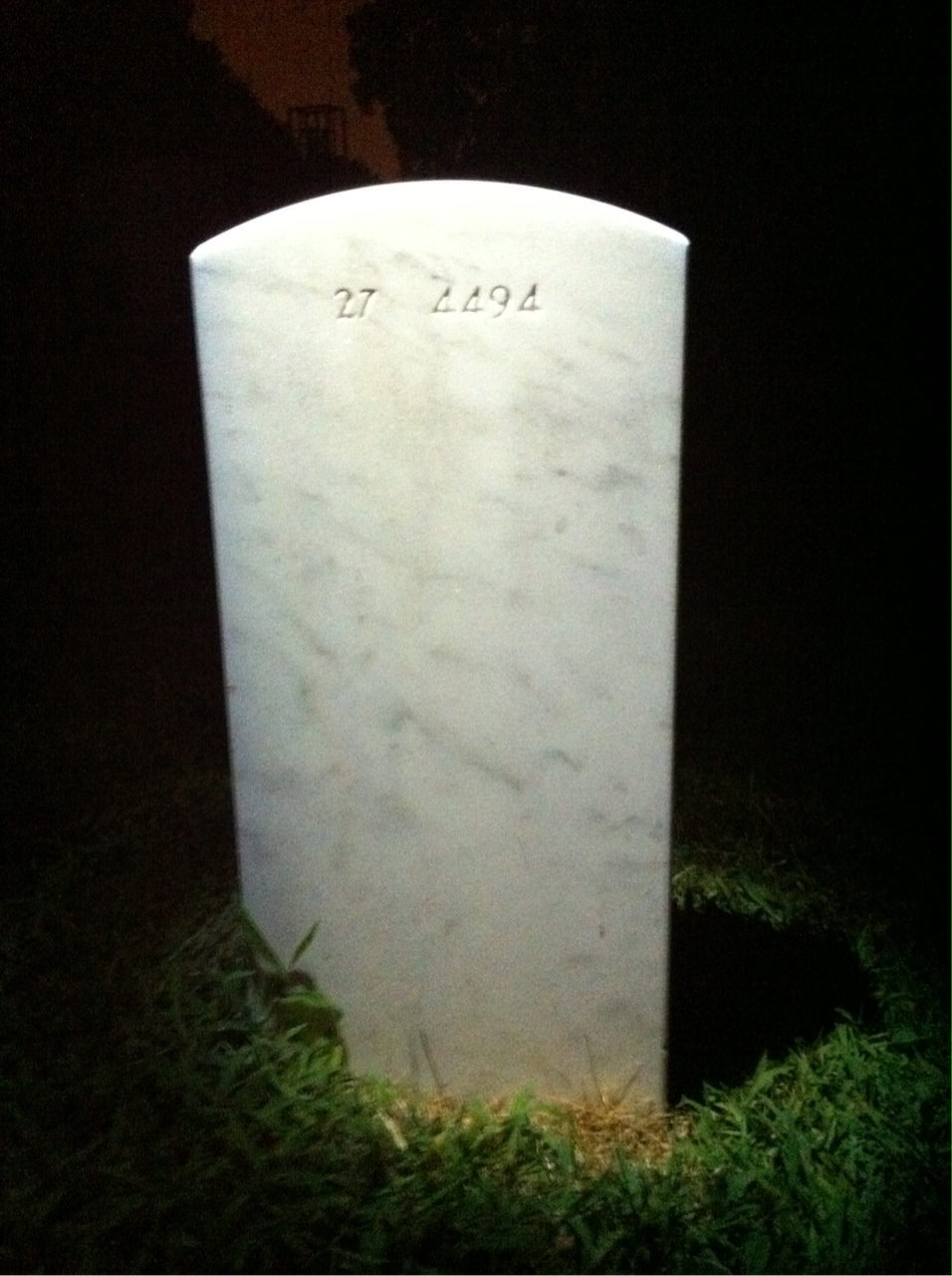 Back of headstone — George Myers