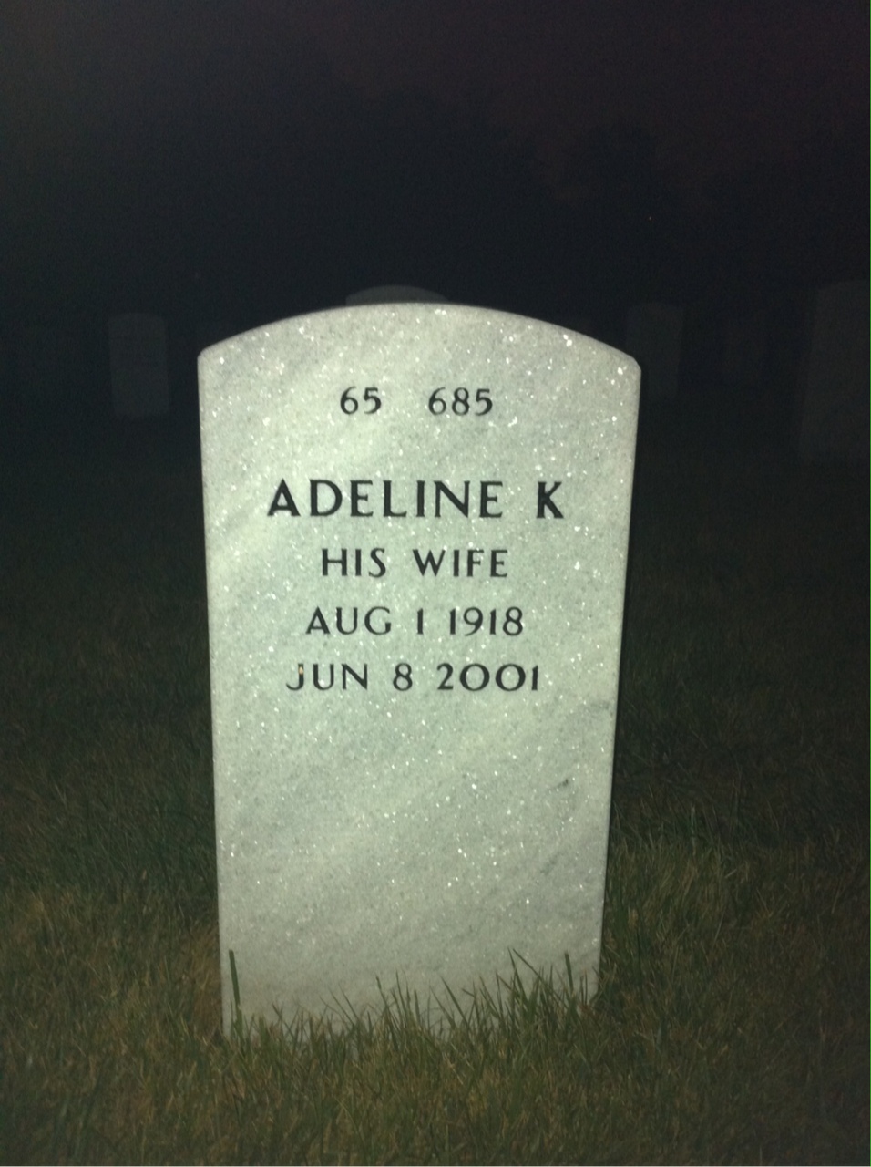 Back of headstone — Martin Lerner