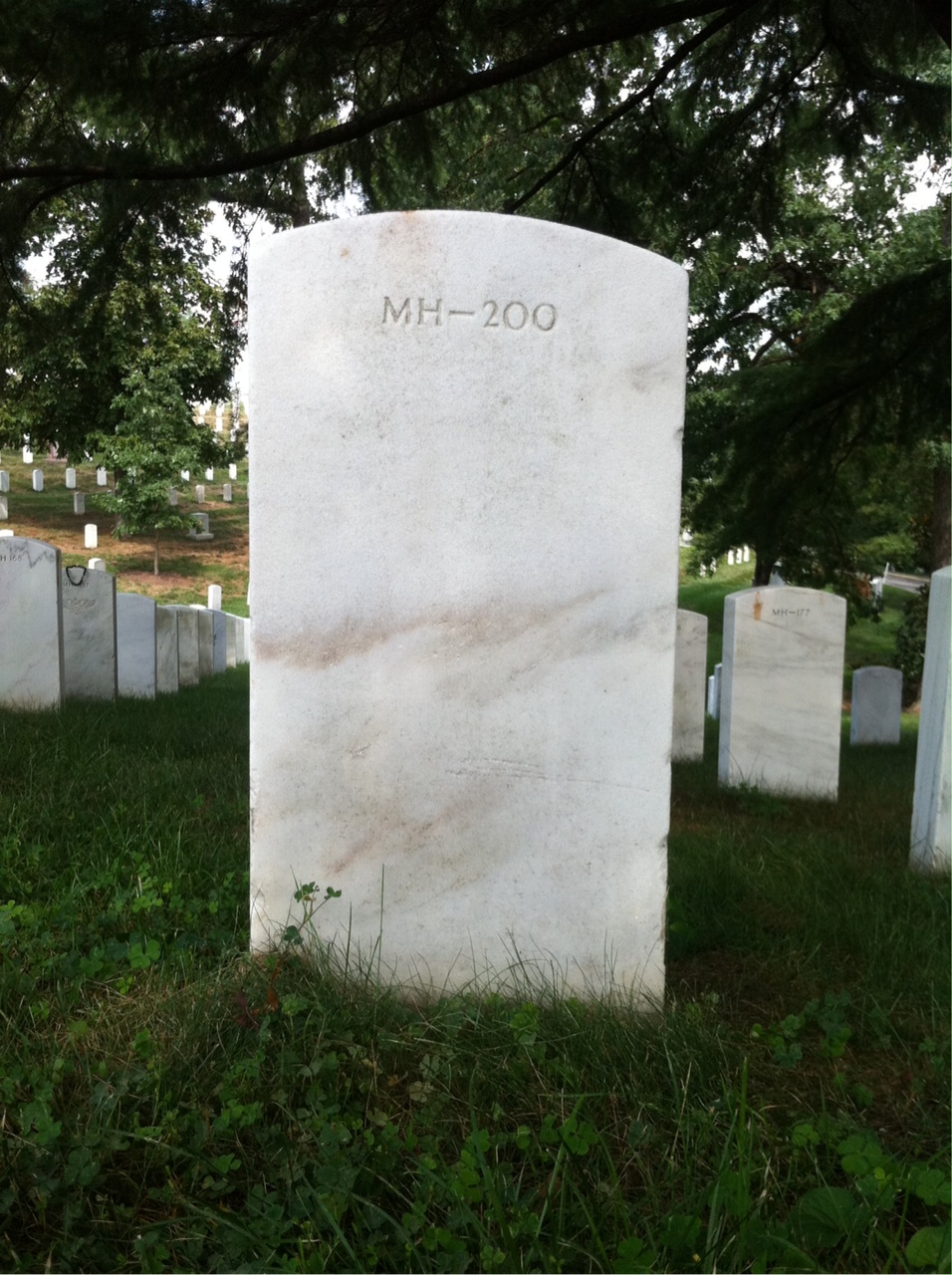 Back of headstone — Billy Apgar