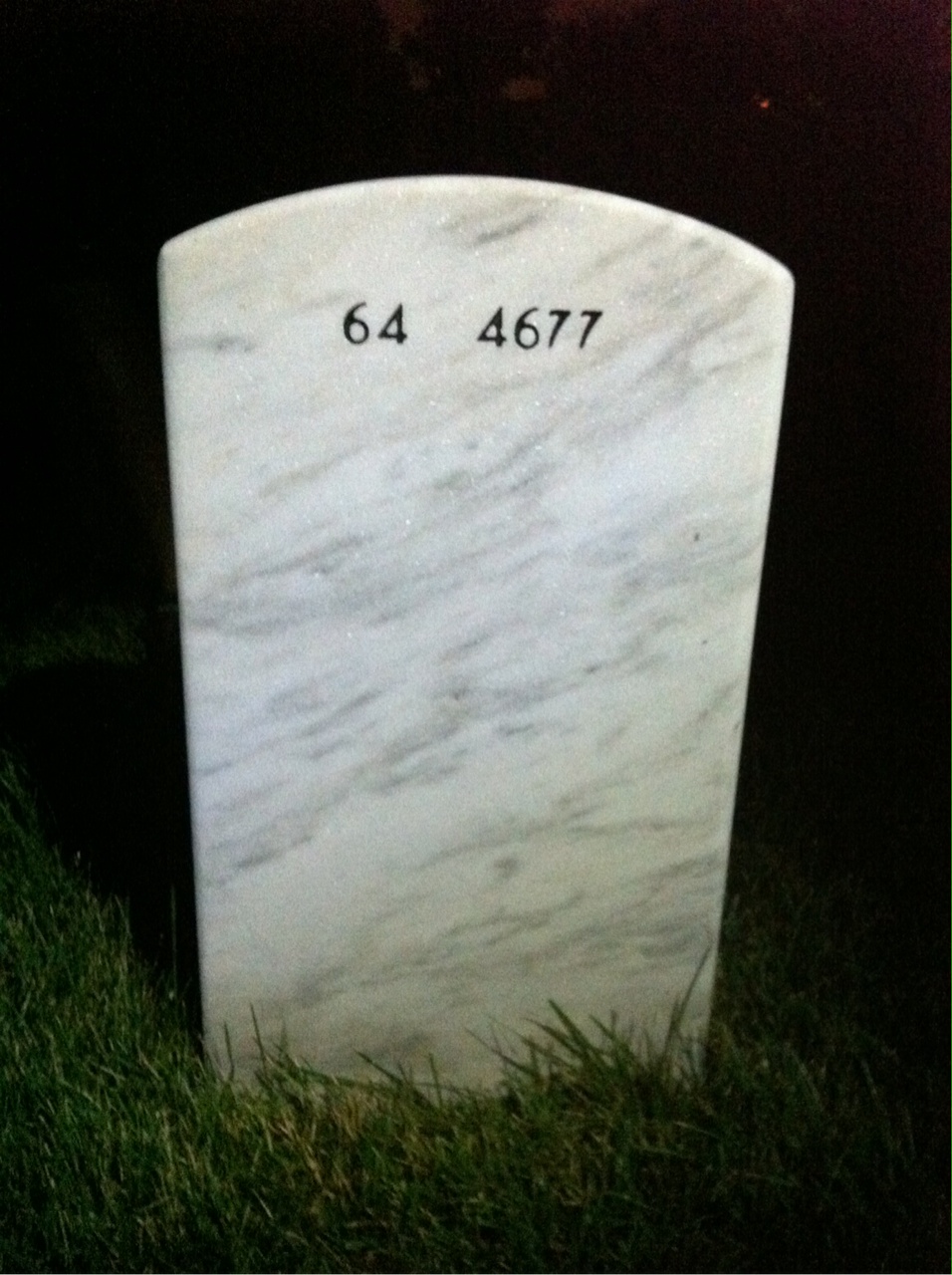Back of headstone — Russell Abendschoen