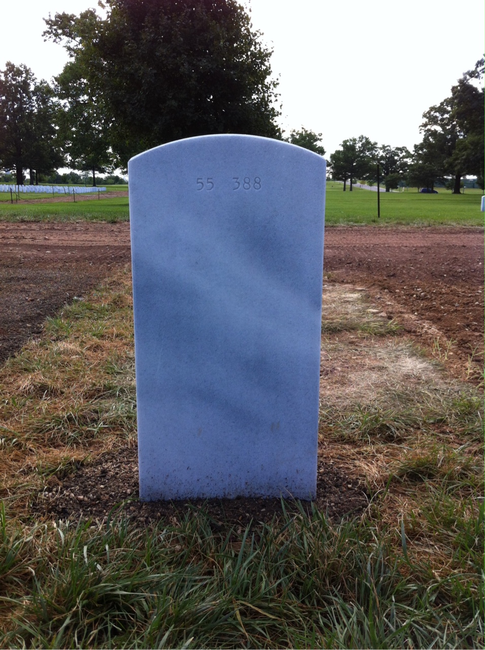 Back of headstone — William Russell Becker