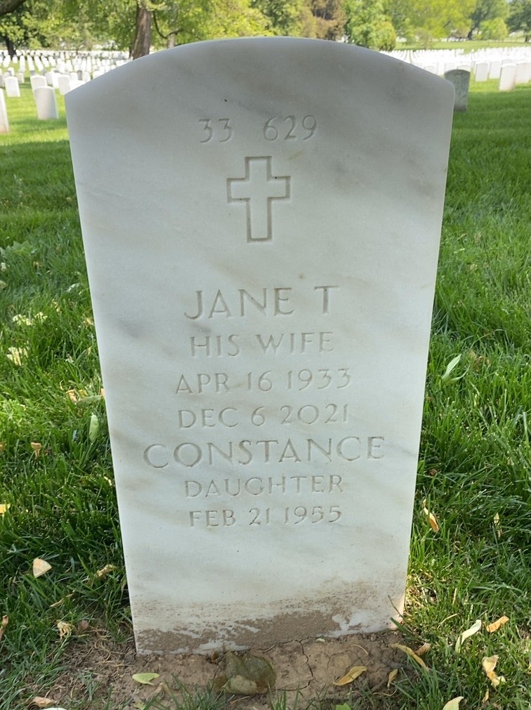 Back of headstone — Regis Bredl