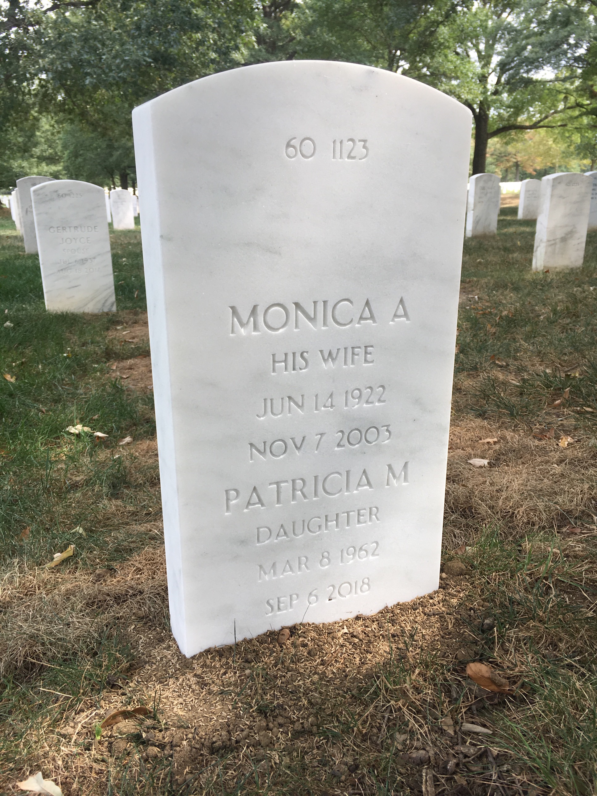 Back of headstone — Martin Cain