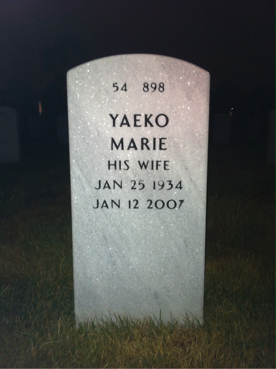 Back of headstone — Timothy Skally