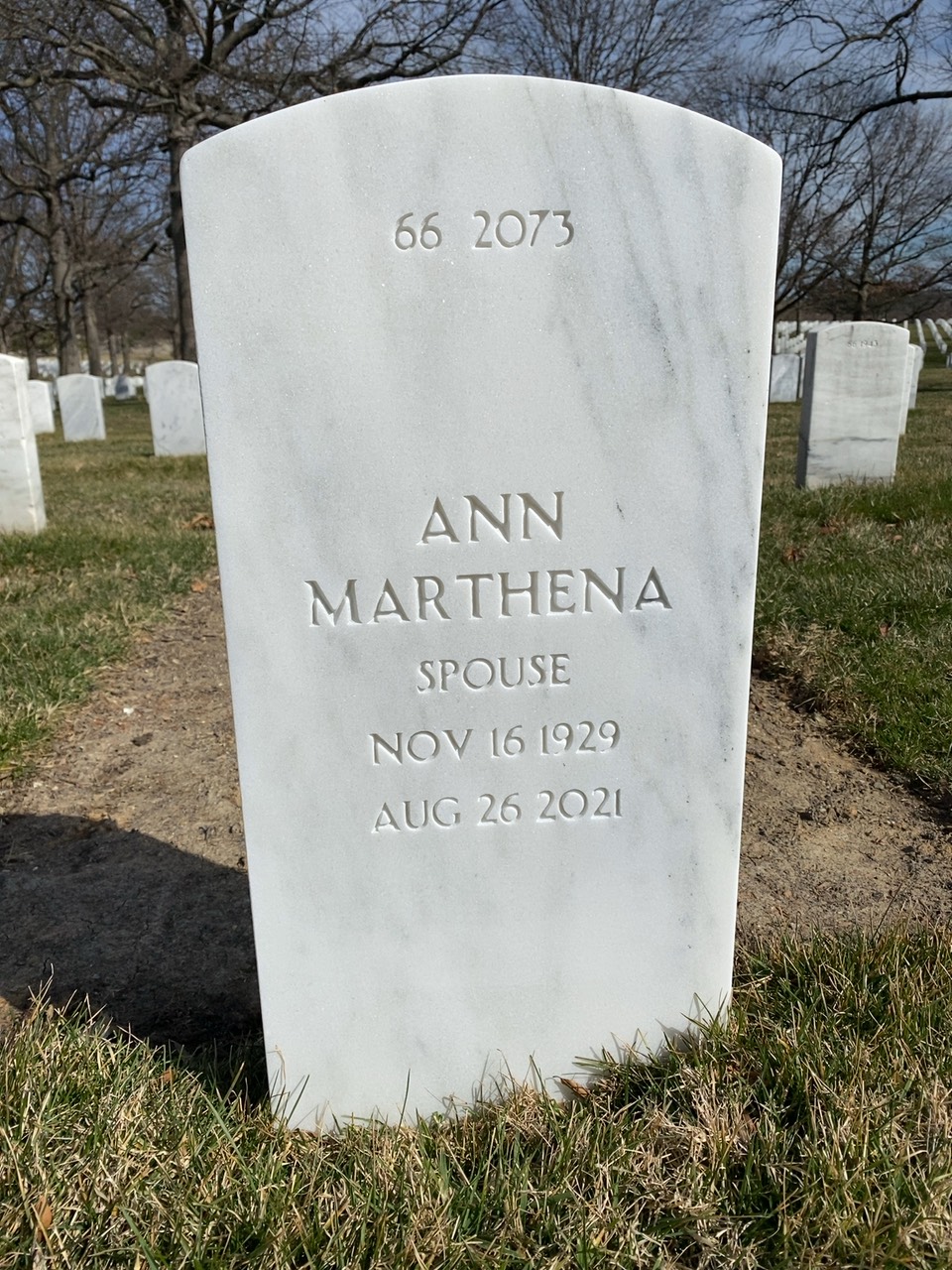 Back of headstone — John Mitchell