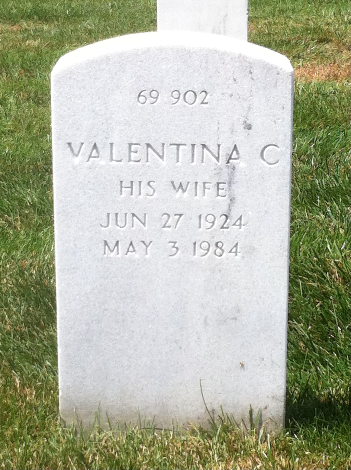 Back of headstone — Mac Mills