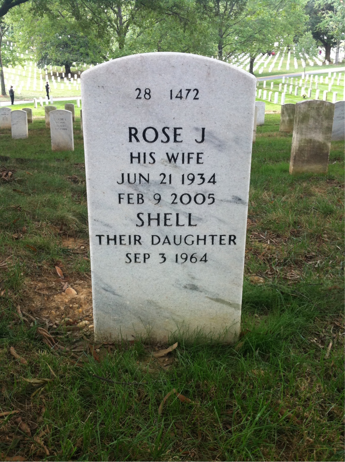 Back of headstone — Leroy Jackson