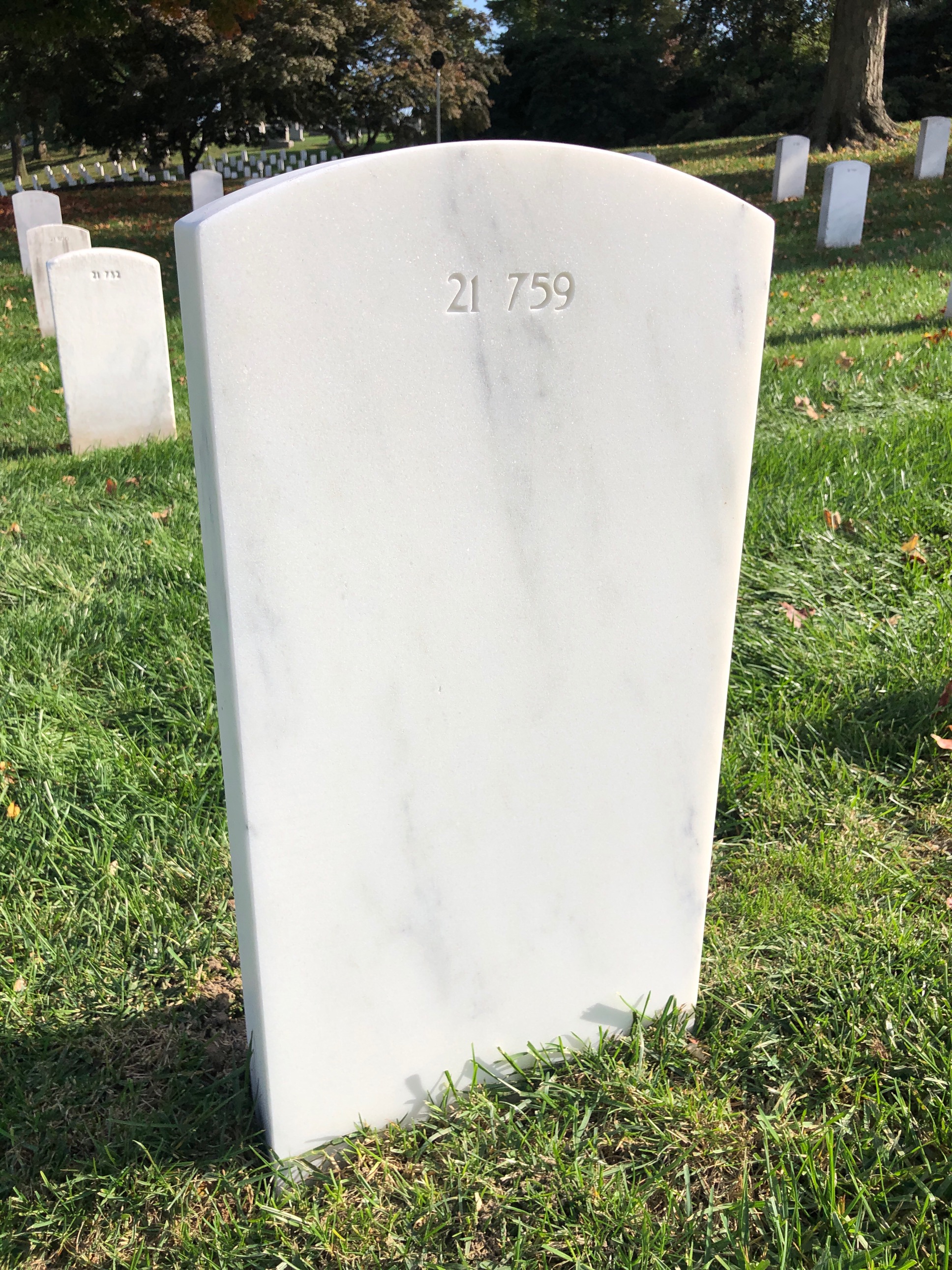 Back of headstone — Erma Morrison