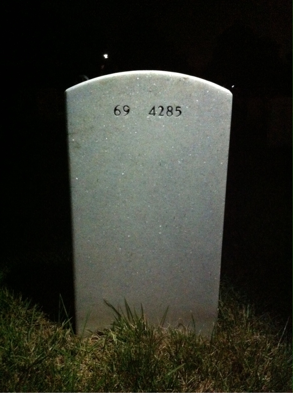 Back of headstone — Donna Parker